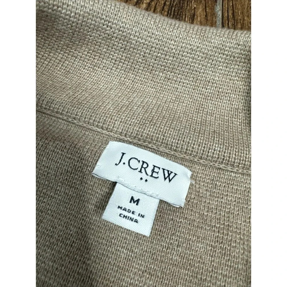 J Crew Schoolboy Sweater Blazer Brown Jacket Knit Cardigan Granny Core Cotton M